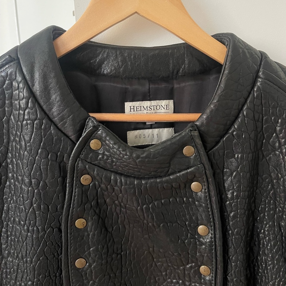 Statement leather jacket